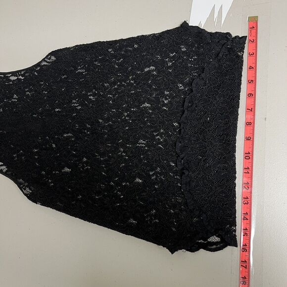 Aritzia Wilfred Sheer Lace Tank Top Black Size S High Low Zip Back Party Gothic - Picture 11 of 12